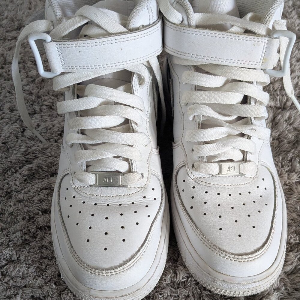 Nike Air Force 1 Mid Sneakers DH2933-111 Womens sz 7 White/white